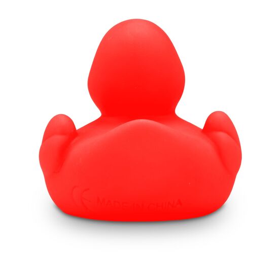 rote Werbeente Tilda XS mit orangenen Schnabel, Größe: ca. 4 cm,Inklusive Quietschventil