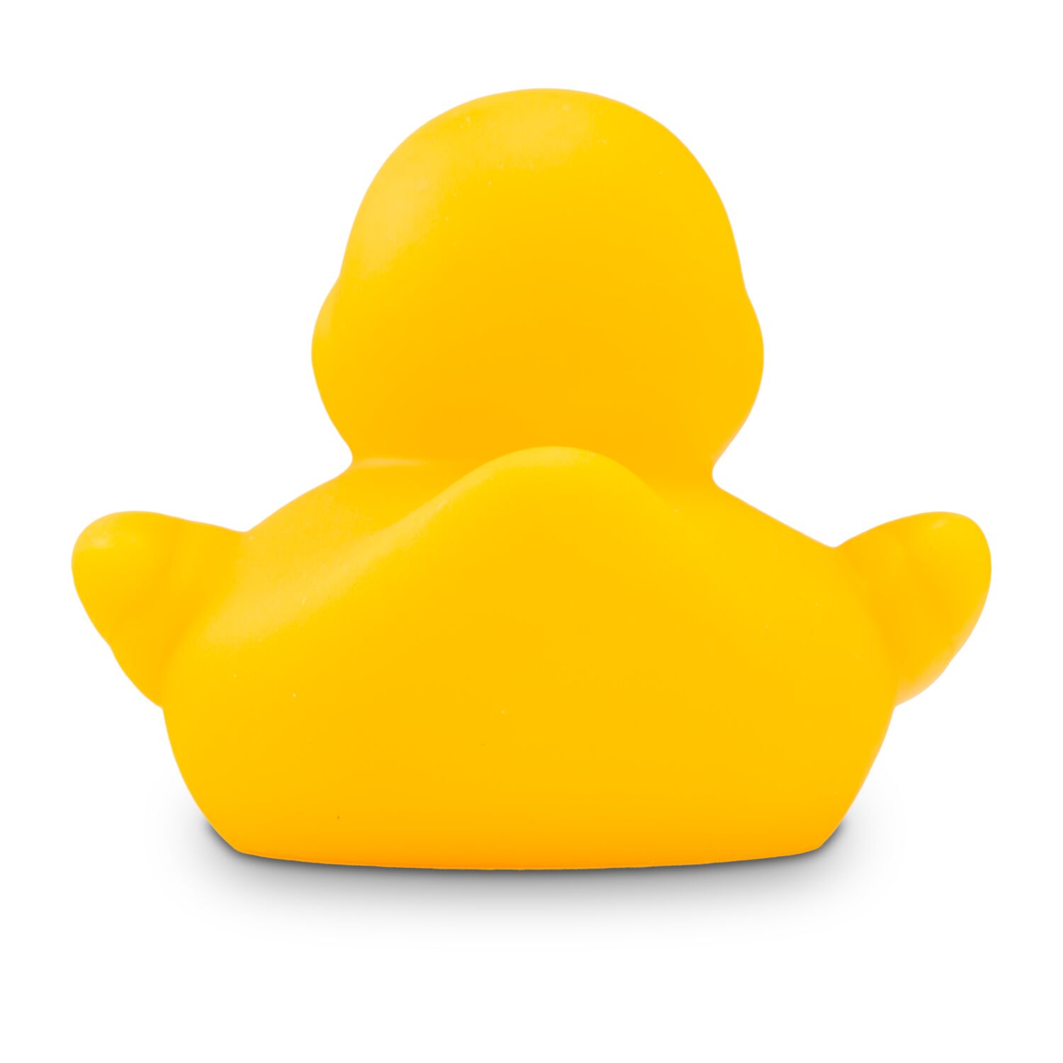 gelbe Badeente Mandy Mini mit orangenem Schnabel und Wimpern. Größe: ca. 6 cm. Inklusive Quietschventil