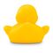 gelbe Badeente Mandy Mini mit orangenem Schnabel und Wimpern. Größe: ca. 6 cm. Inklusive Quietschventil