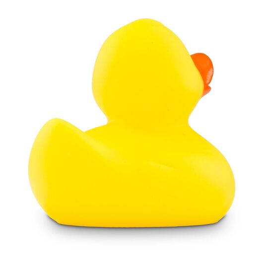 gelbe Badeente Emma in Standardform mit orangemenm Schnabel,Größe: ca. 8 cm. Inklusive Quietschventil