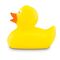 gelbe Badeente Emma in Standardform mit orangemenm Schnabel,Größe: ca. 8 cm. Inklusive Quietschventil