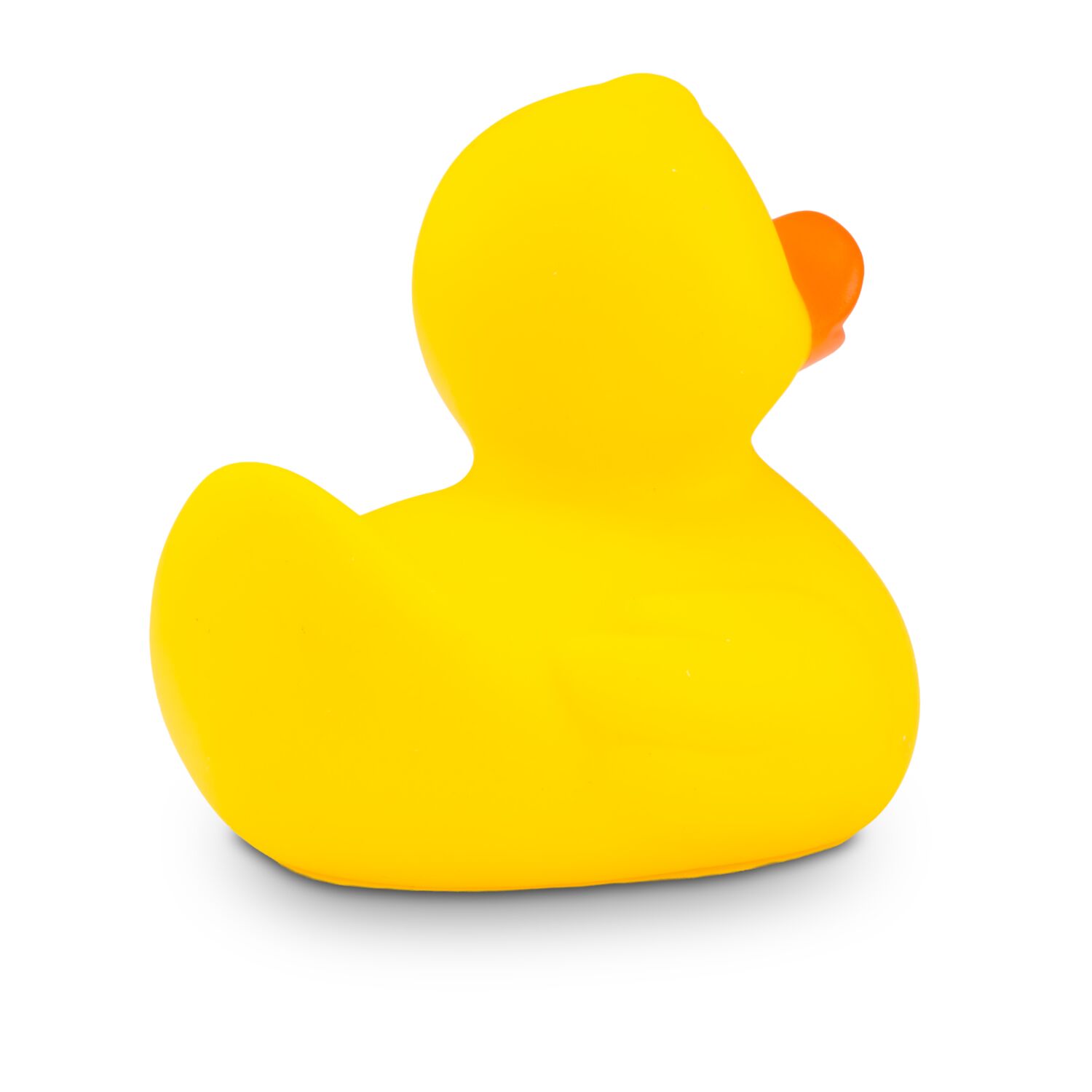 gelbe Badeente Mini-Emma in Kleinformat mit orangenem Schnabel, Größe: ca. 6 cm. Inklusive Quietschventil