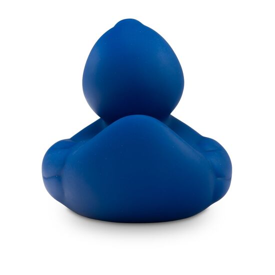 blaue Badeente Boris mit orangenen Schnabel in Standardform, Größe: ca. 8 cm, inklusive Quietschventil