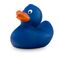 blaue Badeente Boris mit orangenen Schnabel in Standardform, Größe: ca. 8 cm, inklusive Quietschventil