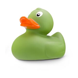 grüne Badeente Gregor XXL mit orangenem Schnabel, Größe: ca. 30 cm, inklusive Quietschventil