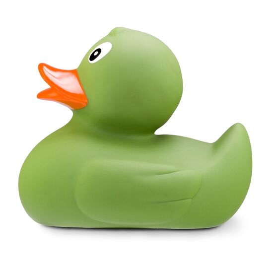 grüne Badeente Gregor XXL mit orangenem Schnabel, Größe: ca. 30 cm, inklusive Quietschventil
