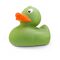 grüne Badeente Gregor XXL mit orangenem Schnabel, Größe: ca. 30 cm, inklusive Quietschventil