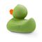 grüne Badeente Gregor XXL mit orangenem Schnabel, Größe: ca. 30 cm, inklusive Quietschventil
