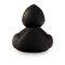 schwarze Badeente Blacky mit orangenem Schnabel, Größe: ca. 8 cm. Inklusive Quietschventil