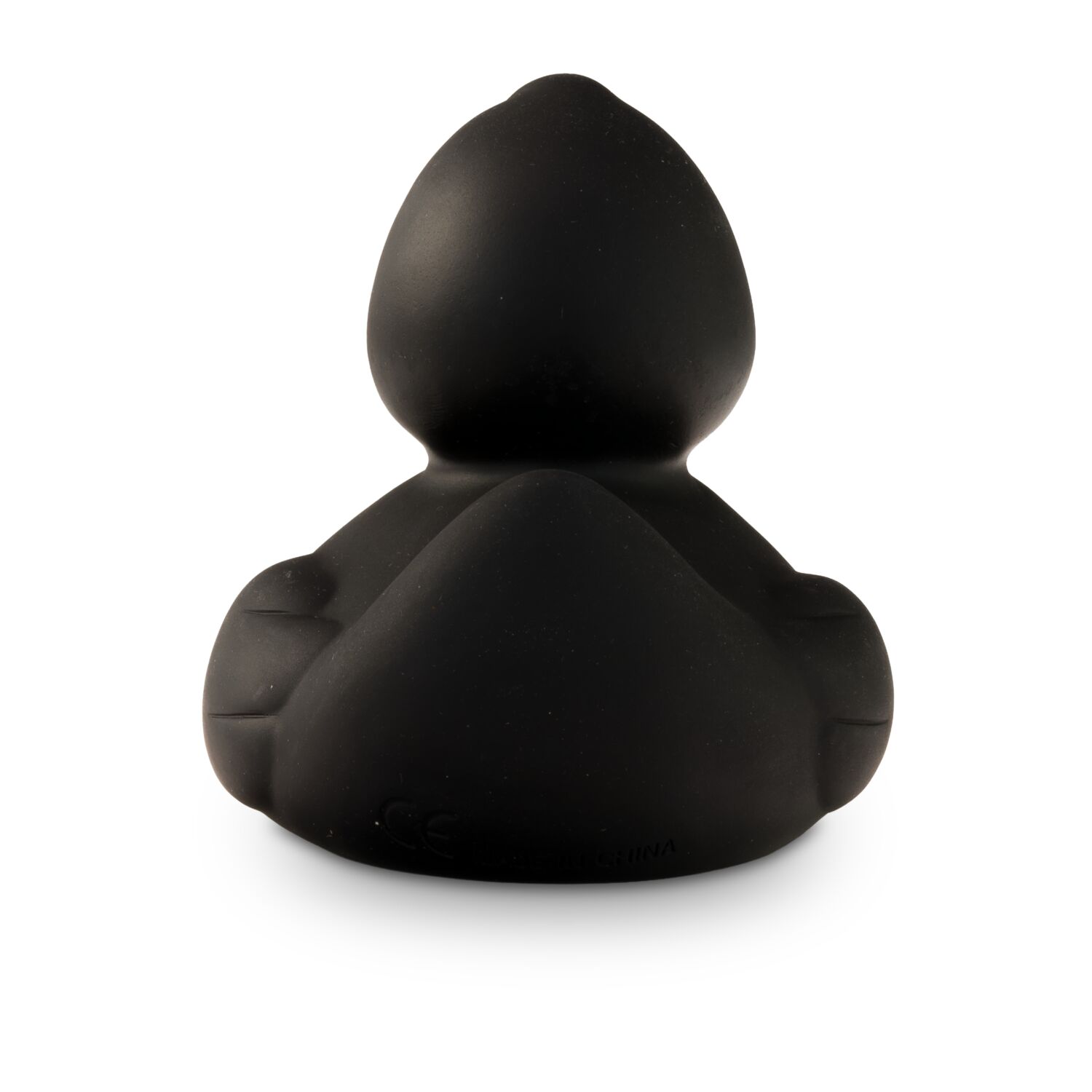 schwarze Badeente Mini-Blacky mit orangenen Schnabel, Größe: ca. 6 cm. Inklusive Quietschventil