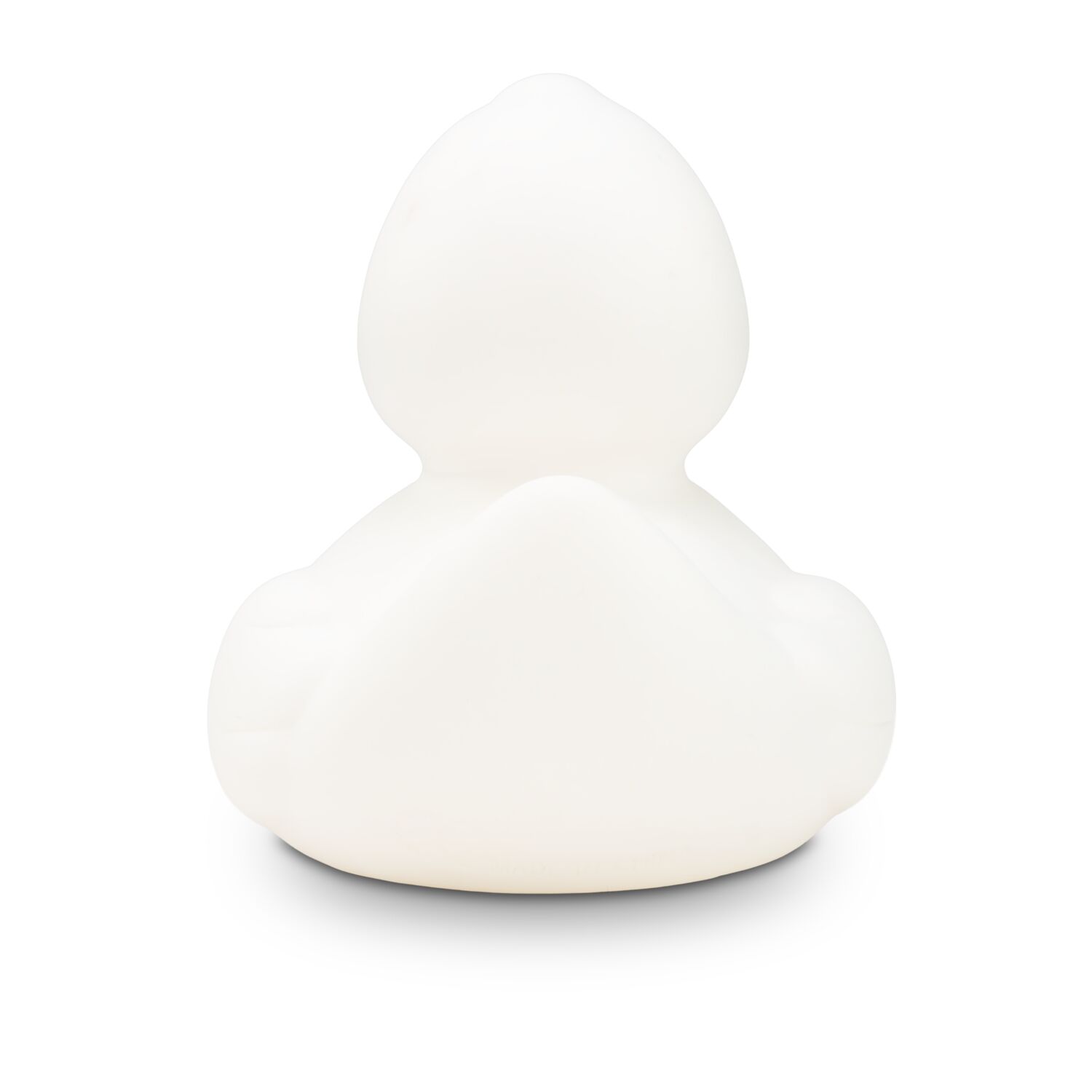 weiße Badeente Snow mit rotem Schnabel, Größe: ca. 8 cm. Inklusive Quietschventil