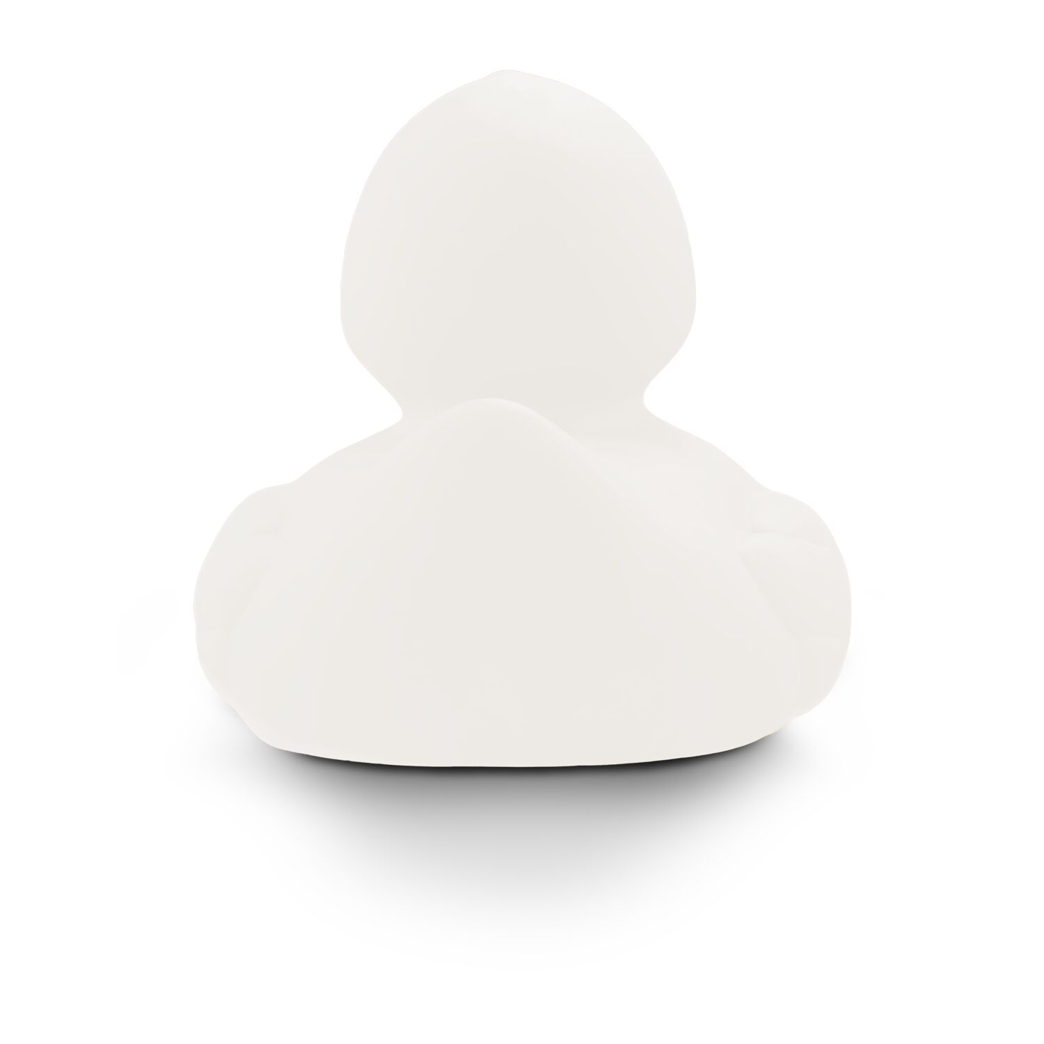 weiße Badeente Snow XXL im Großformat mit rotem Schnabel, Größe: ca. 30 cm. Inklusive Quietschventil