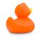 orangene Werbeente Clementine mit gelbem Schnabel, Größe: ca. 8 cm. Inklusive Quietschventil