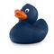 dunkelblaue Badeente Daniel mit orangenem Schnabel, Größe: ca. 8 cm, inklusive Quietschventil