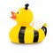 gelbe Badeente Susi Summ mit Biennen-Outfit: Streifen, Antennen und Flügel, Größe: ca. 8 cm. Inklusive Quietschventil