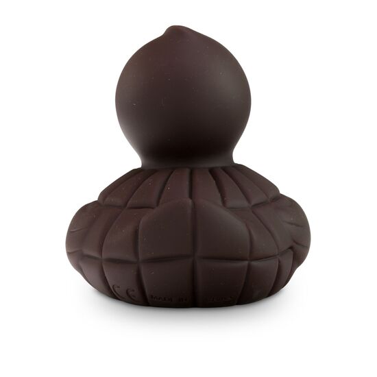 braune Werbeente Zara Zartbitter mit orangenem Schnabel, Größe: ca. 8 cm. Inklusive Quietschventil