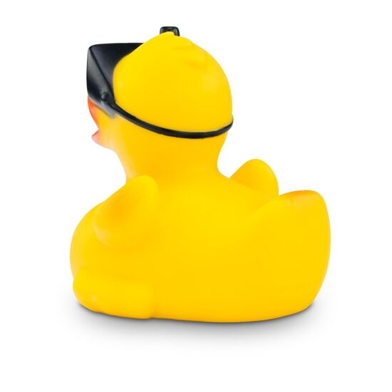 gelbe Badeente Tina Taucher mit Taucherbrille und Schnorchel, Größe: ca. 8 cm, iInklusive Quietschventil