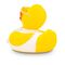 gelbe Badeente Max Medicus trägt mit Arztkittel, Stethoskop und Brille,Größe: ca. 8 cm. Inklusive Quietschventil