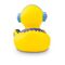 gelbe Badeente Danny Disco mit Sonnenbrille, Kopfhörern und Kette,Größeca. 8 cm. Inklusive Quietschventil