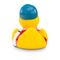 gelbe Badeente Benny Bademeister mit Rettungsreifen und Trillerpfeife, Größe: ca. 8 cm, inklusive Quietschventil