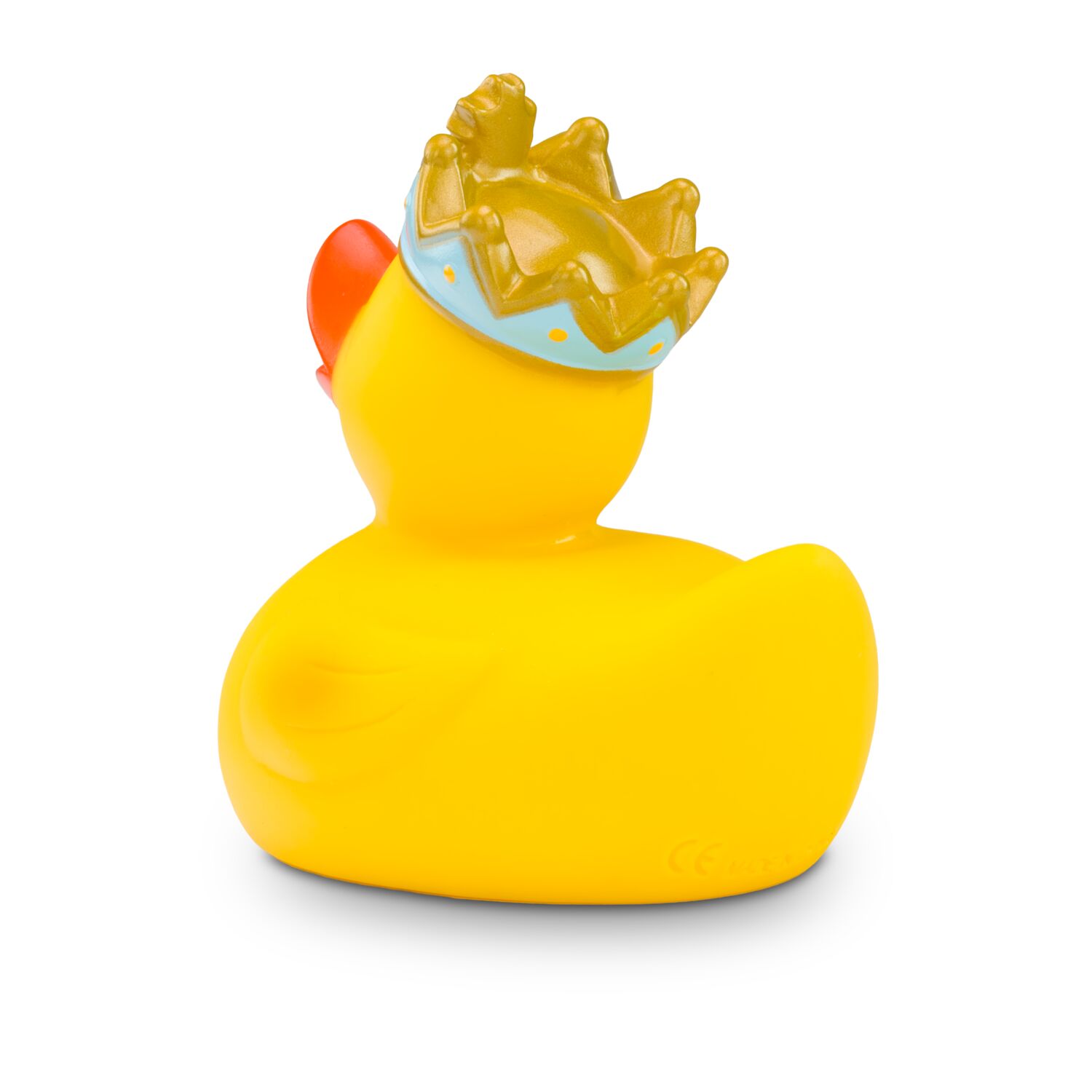 grüne Werbeente König Quak mit Krone, Größe: ca. 8 cm. Inklusive Quietschventil