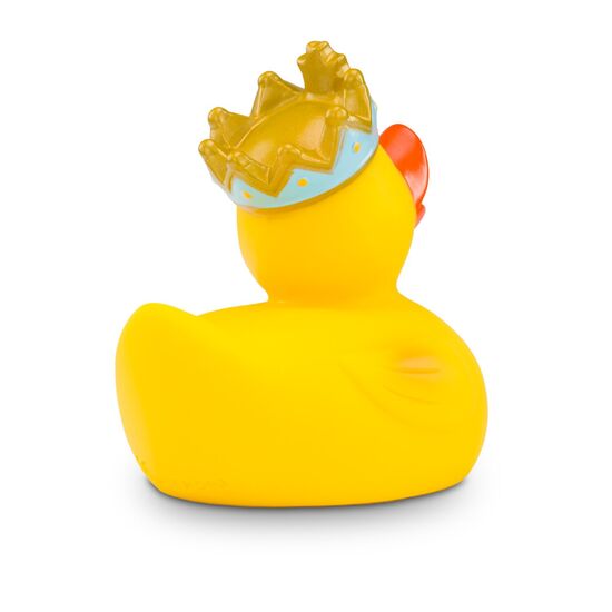 grüne Werbeente König Quak mit Krone, Größe: ca. 8 cm. Inklusive Quietschventil