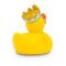 grüne Werbeente König Quak mit Krone, Größe: ca. 8 cm. Inklusive Quietschventil