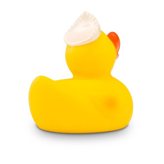 gelbe Werbeente Königin Quak mit Krone, Größe: ca. 8 cm. Inklusive Quietschventil