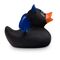 schwarz-blaue Werbeente Batduck im Fledermauslook, Größe: ca. 8 cm. Inklusive Quietschventil