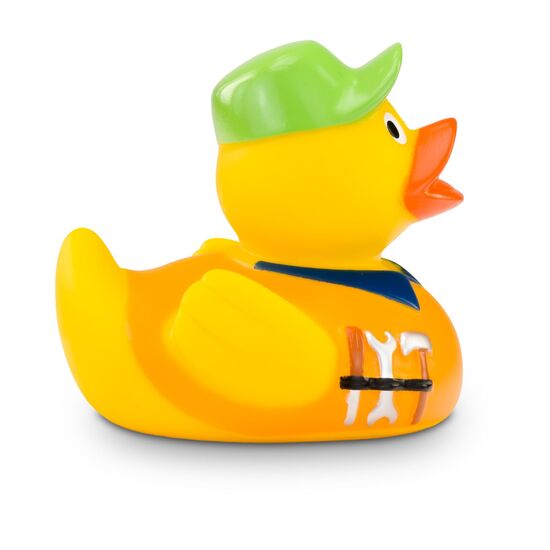 Hugo Handwerker mit orangenem Shirt