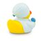 gelbe Ente mit Partyhut und „Happy Birthday“-Ballon. Ca. 8 cm. Quietschventil.