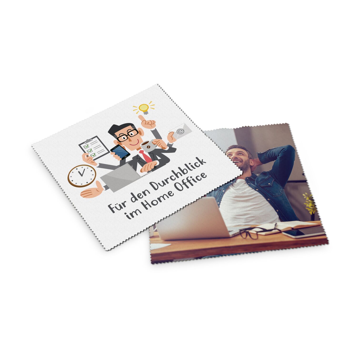 Ideal zur Reinigung glatter Oberflächen wie Bildschirme, Handydisplays oder Brillengläser. Geliefert in Schutzetui.