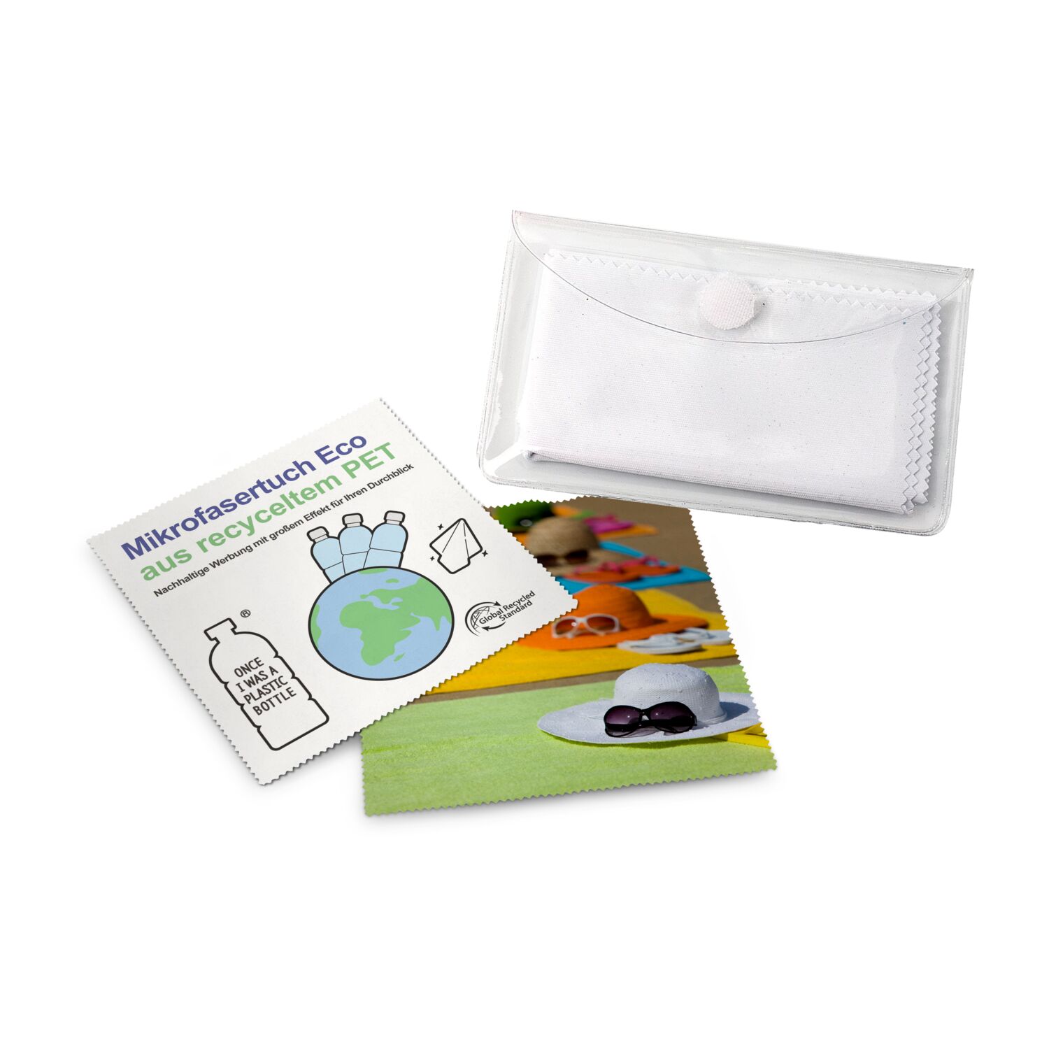 Ideal zur Reinigung glatter Oberflächen wie Bildschirme, Handydisplays oder Brillengläser. Geliefert in Schutzetui mit Klettpunkt.