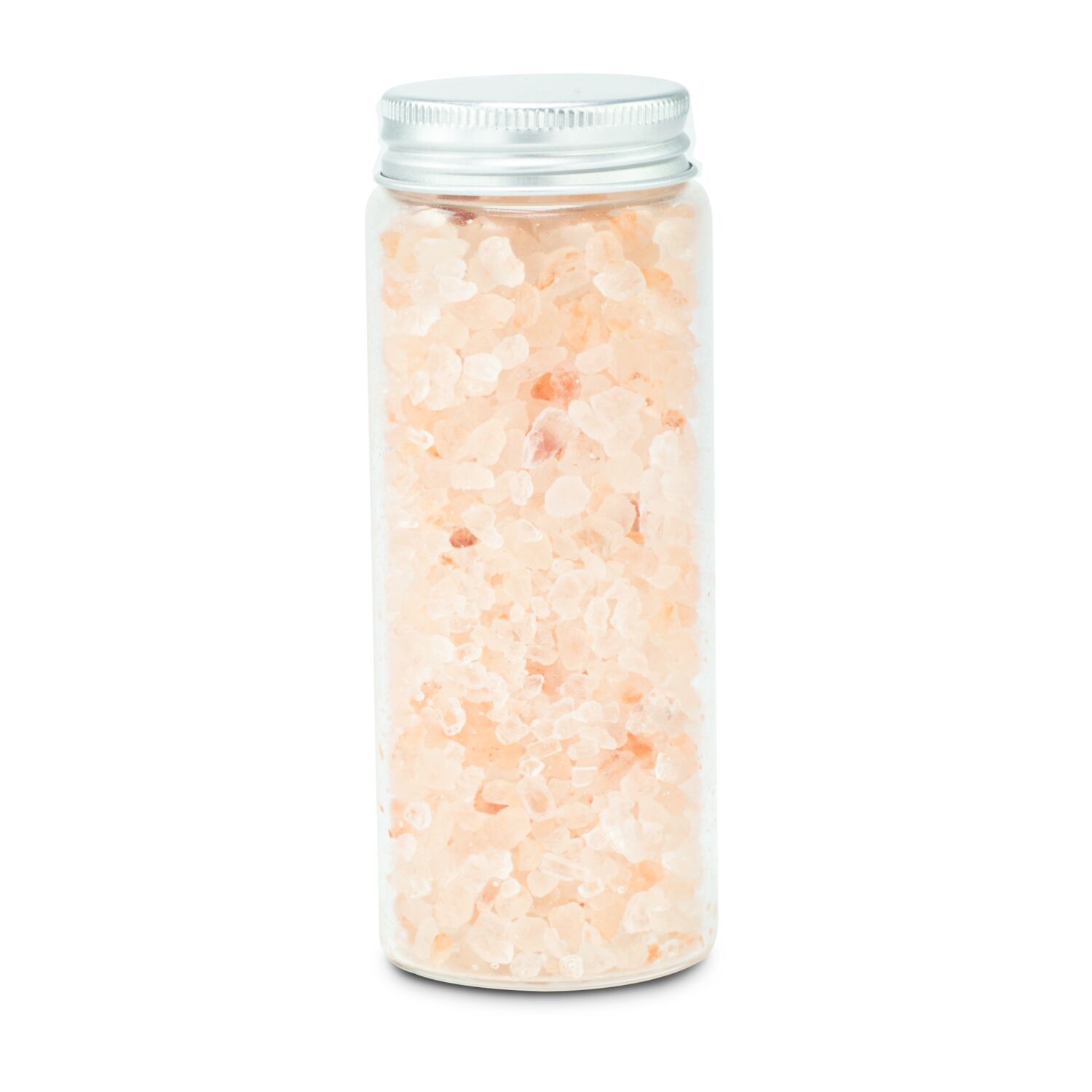 190 g Badesalz vom Fuße des Himalaya mit dem Duft von Patchouli und Sandelholz im Glas