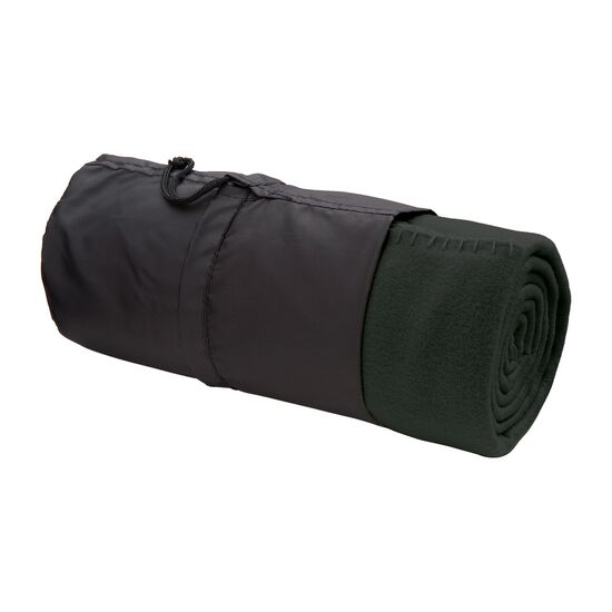 Fleecedecke Basic, 100% Polyester-Fleece, mit schwarzem Nylonbeutel mit Kordelzug, Maße: 120 x 150 cm, 180 g/m², OEKO-TEX®