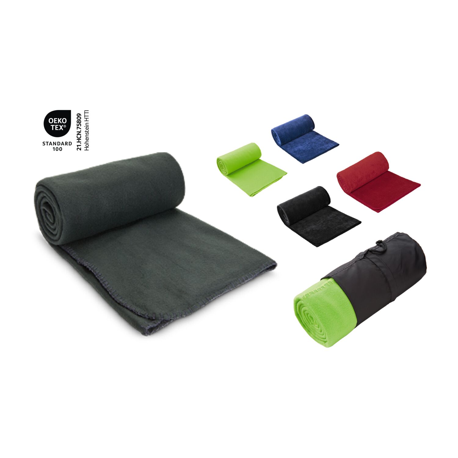 Fleecedecke Basic navy - 120 x 150 cm, 180 g/m²