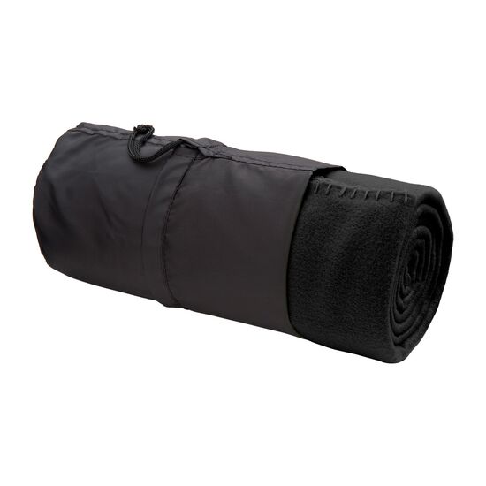 Fleecedecke Basic, 100% Polyester-Fleece, mit schwarzem Nylonbeutel mit Kordelzug, Maße: 120 x 150 cm, 180 g/m², OEKO-TEX®