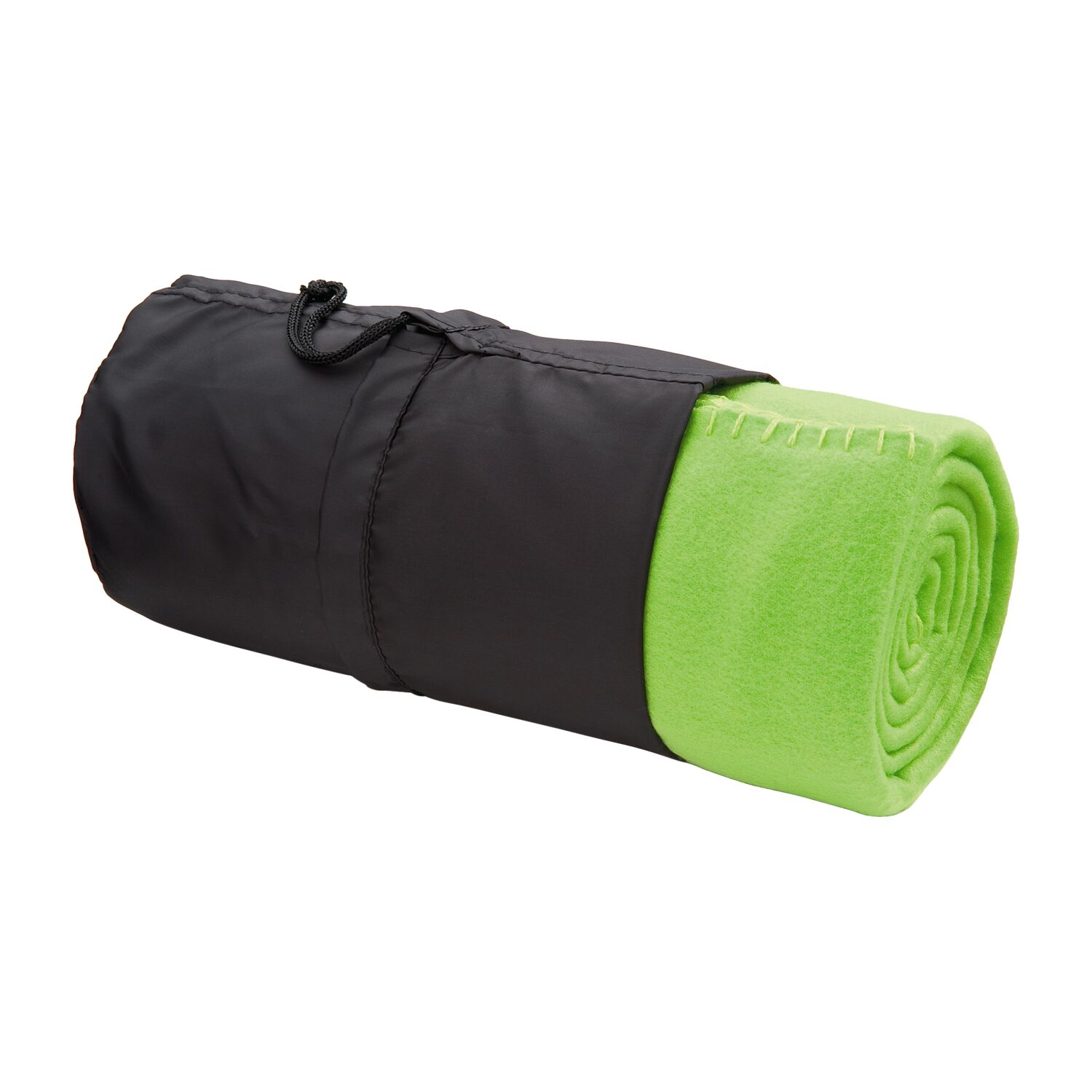 Fleecedecke Basic, 100% Polyester-Fleece, mit schwarzem Nylonbeutel mit Kordelzug, Maße: 120 x 150 cm, 180 g/m², OEKO-TEX®