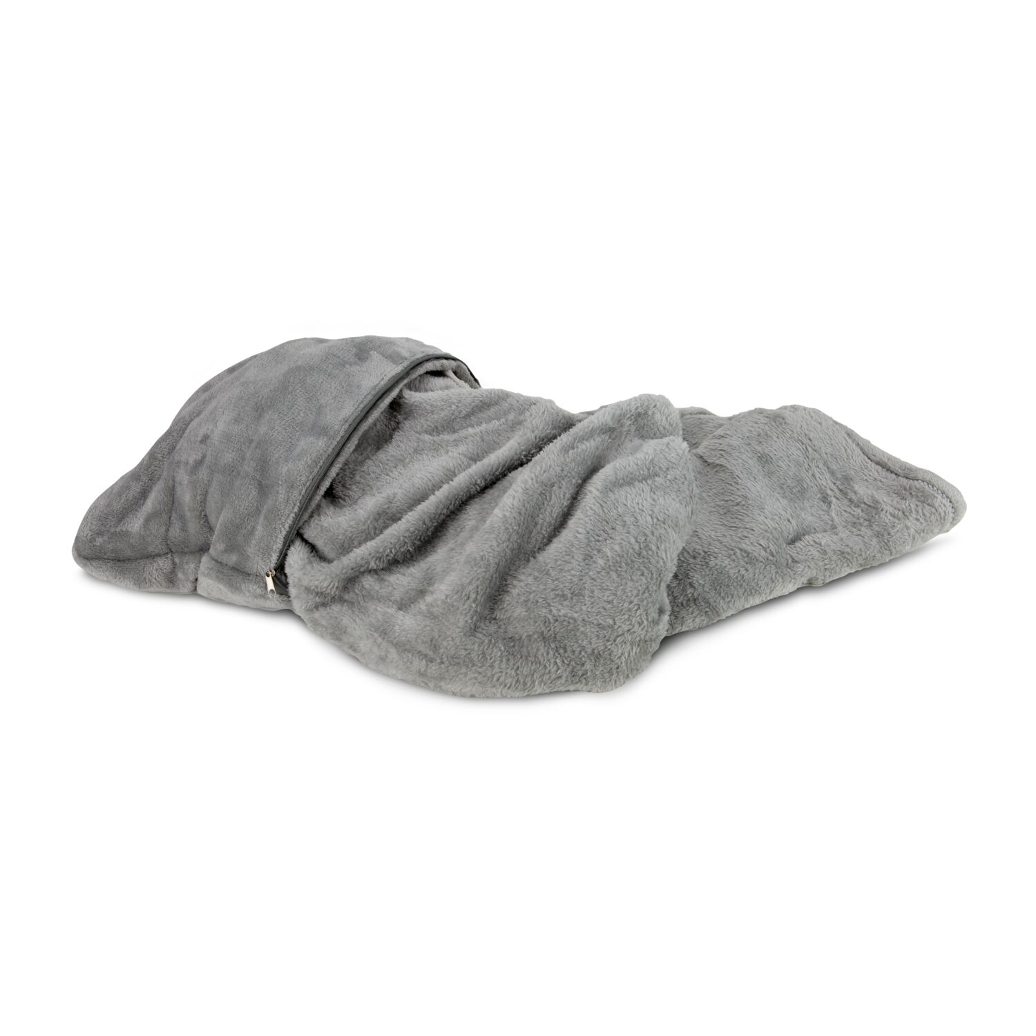 2in1 Verwandlungskissen, Farbe: grau, Maße Kissen: ca. 30 x 38 cm, Maße Decke: 135 x 200 cm, 100% Polyester Flanell, 230 g/m², OEKO-TEX®