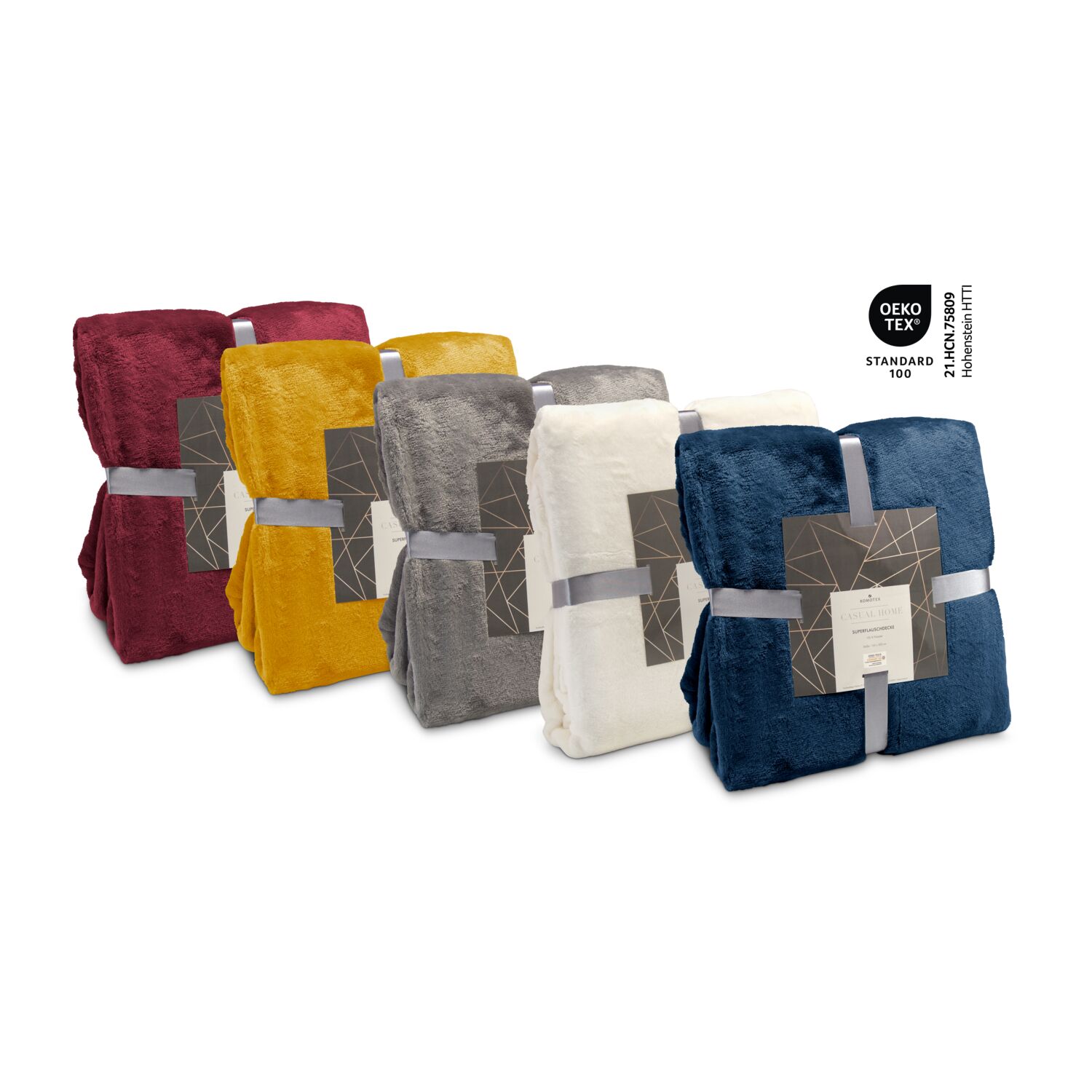 Superflauschdecke grau - 150 x 200 cm, 320 g/m²