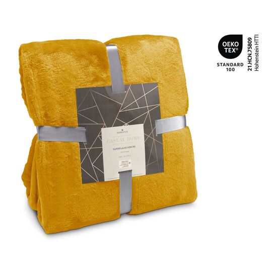 Superflauschdecke, Maße: 150 x 200 cm, 100% Polyester-Mikrofaser, 320 g/m², OEKO-TEX®