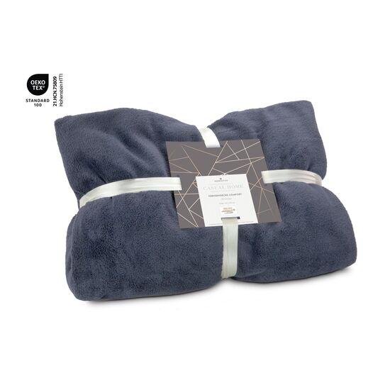 Fernsehdecke „Comfort” mit Ärmeln und Fußteil, Farbe: schieferblau, Maße: 150 x 200 cm, 230 g/m², OEKO-TEX®