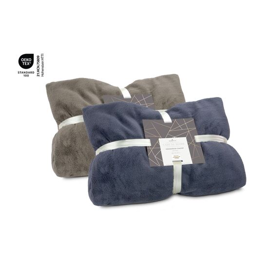 Fernsehdecke Comfort - Grau-Braun - 150 x 200 cm, 230 g/m²