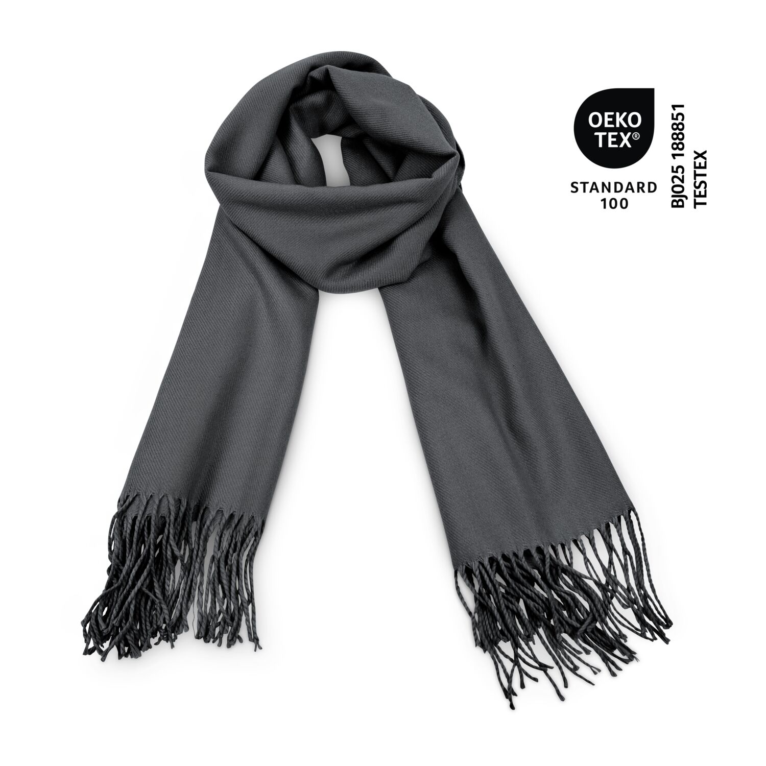 Schal „Modena”, 60 x 180 cm, 230 g/m², 100% Polyester, verpackt im Geschenkkarton , verfügbar in verschiedenen Farben, OEKO-TEX®