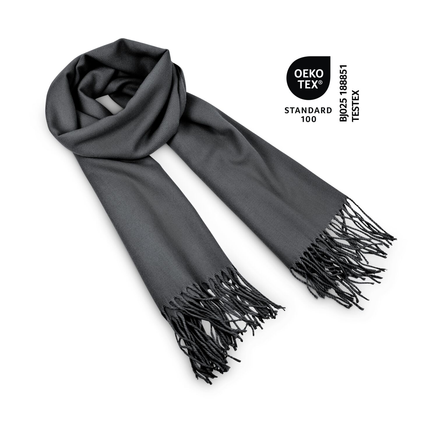 Schal „Modena”, 60 x 180 cm, 230 g/m², 100% Polyester, verpackt im Geschenkkarton , verfügbar in verschiedenen Farben, OEKO-TEX®