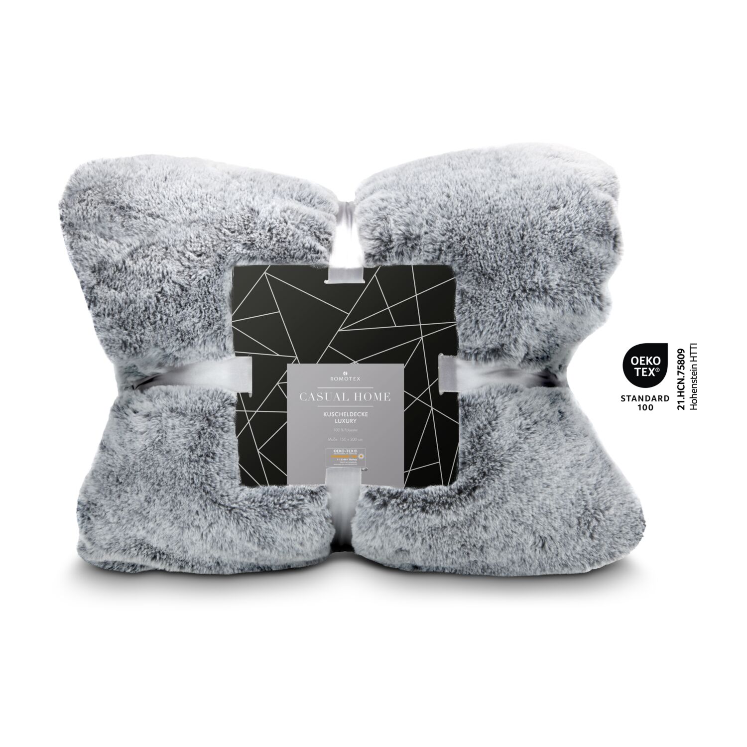 Luxury Decke „Fur-Feeling”, Maße: 150 x 200 cm, 100% Polyester, 530 g/m², OEKO-TEX®