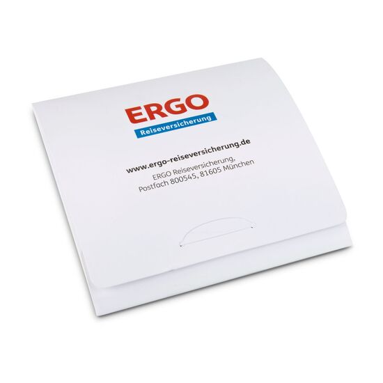 Kartonbriefchen inkl. 4c Druck (94 x 94 mm) + 4 Hydrocolloid-Blasenpflaster à 70 x 40 mm hergestellt in Europa