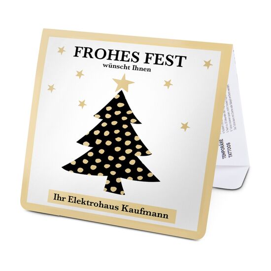 Ein Bogen individuell gestaltbarer Haut-Tattoos in einem frei gestaltbaren Kartonmäppchen.