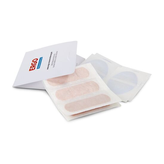 10 Pflaster (ca. 20 x 60 mm) & 4 Blasenpflaster (ca. 70 x 40 mm) im Kartonmäppchen inkl. 4c Druck - Hergestellt in Europa