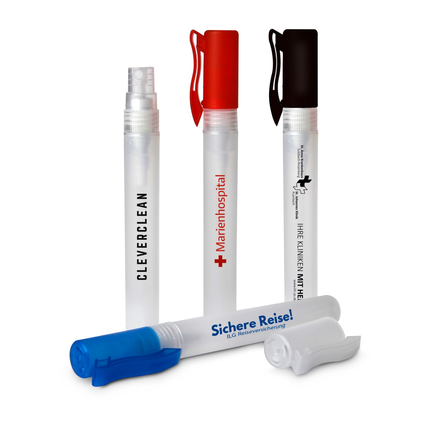 Alkoholisches Handreinigungsspray - 10 ml blau